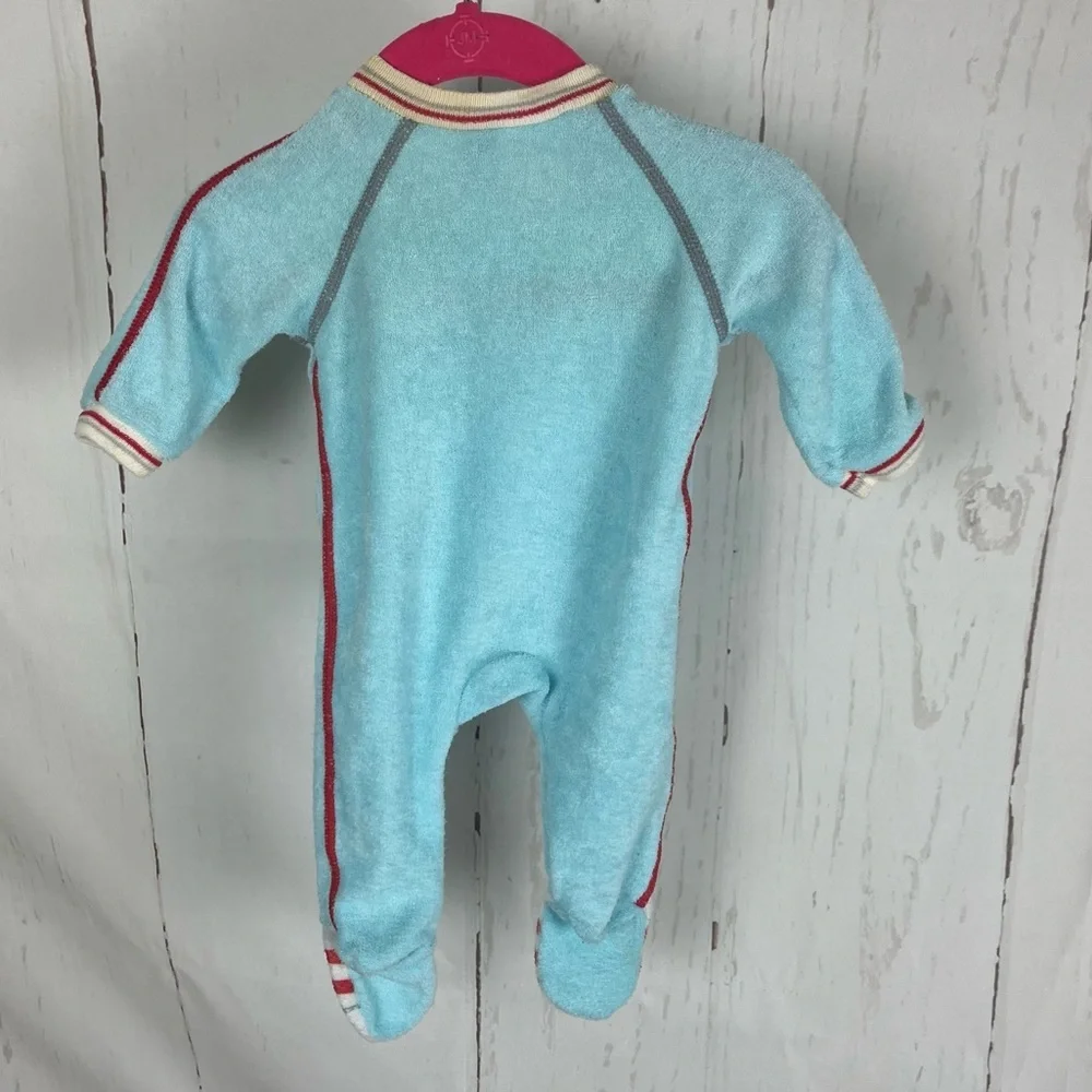 Vintage 1970s Carter’s terry cloth baby footie bodysuit newborn